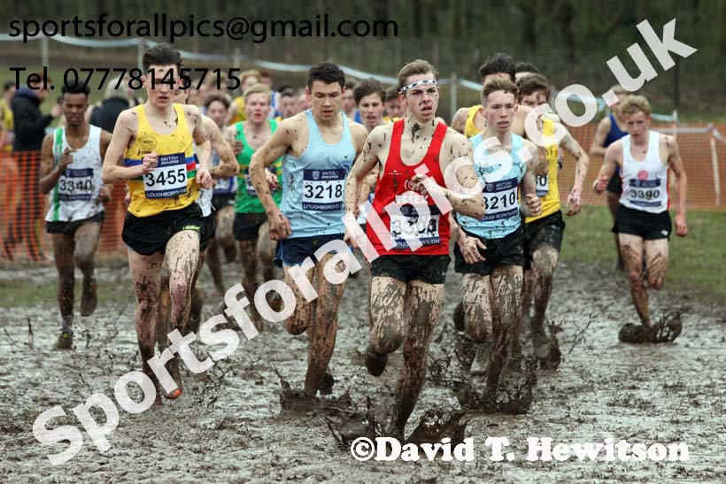 Mens under-17s 2018 British Inter Counties Cross Country Champs., Prestwold Hall, Loughborough. Photo: David T. Hewitson/Sports for All Pics